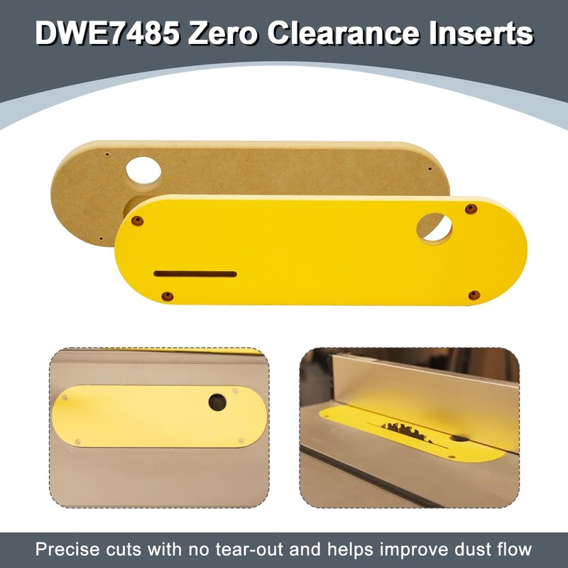 Thaekuns Zero Clearance Inserts for DWE7485 DCS7485B, DCS7485T1 Table Saws