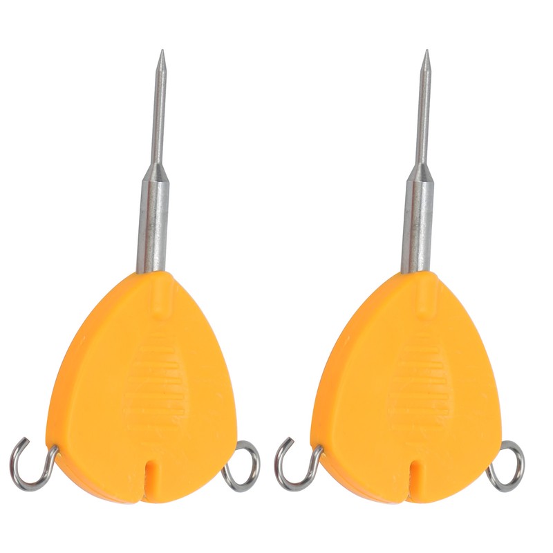 2Pcs Portable Fishing Bait Needle Hook Knot Puller Fishing Baiting