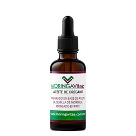 moringa vitae Oregano Oil with Moringa Oil | Cold Pressed | ARTESANAL | 1 FL OZ - The Best Oil of Oregano - Label of Product in Spanish - Product from Mexico