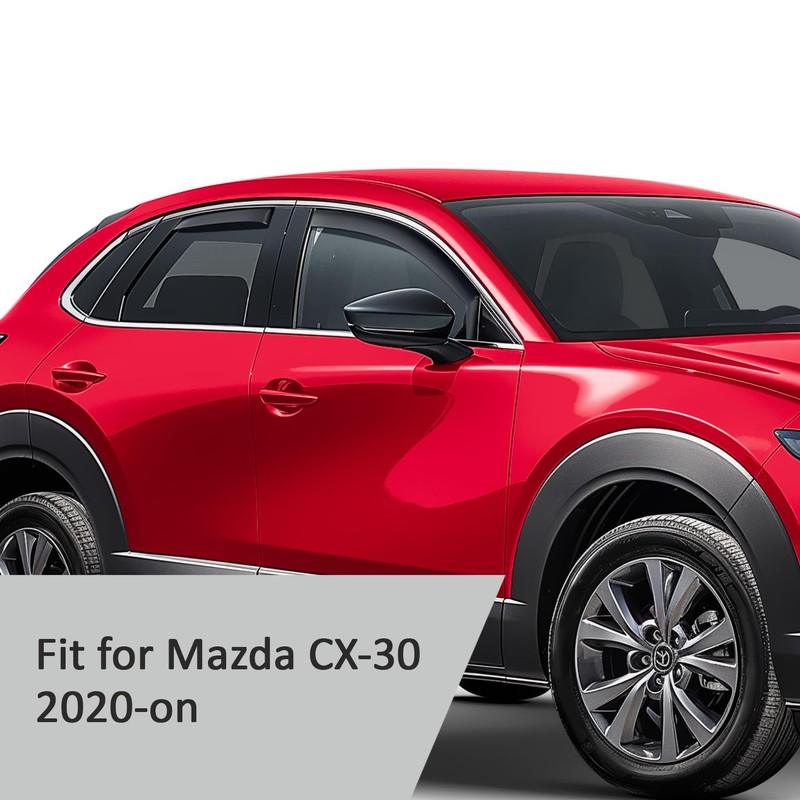 Voron Glass in-Channel Extra Durable Rain Guards for Mazda CX-30
