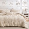 Lady Ann Queen Comforter Set - Wheat Ruched Boho Bedding