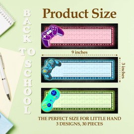30 Name Tags for Classroom Cubbies, 3x9 in Video Game Name Plates for Desks, Classroom Must Haves for Teachers Elementary - A10
