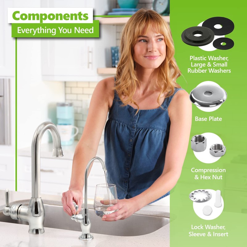 Express Water Deluxe Water Filter Faucet – Chrome Coke-Shaped Faucet