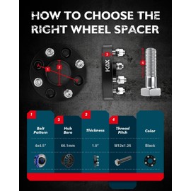 KAX 5x4.75 Wheel Spacers,Forged 20mm 5 Lug Hub Centric Wheel Spacers with M12x1.5 Studs 70.3mm Hub Bore,fit for S10,Corvette,Blazer,Sonoma,Camaro,Firebird,Jimmy,S10 Blazer,Bravada,S15,XLR,2Pcs