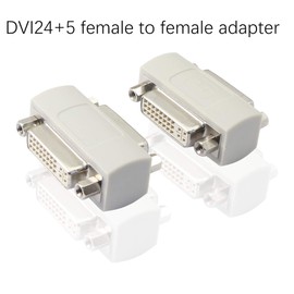 PNGKNYOCN DVI Female to Female Coupler, DVI 24+5/DVI-I Gender Converter for Extending and Connecting Two DVI Cables (Pack of 2)