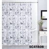 MONA NEW 13PC SET BATHROOM PRINTED FABRIC SHOWER CURTAIN 70"