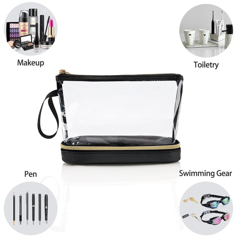 Epzia Clear Travel Makeup Bags - TSA Approved Cosmetic &