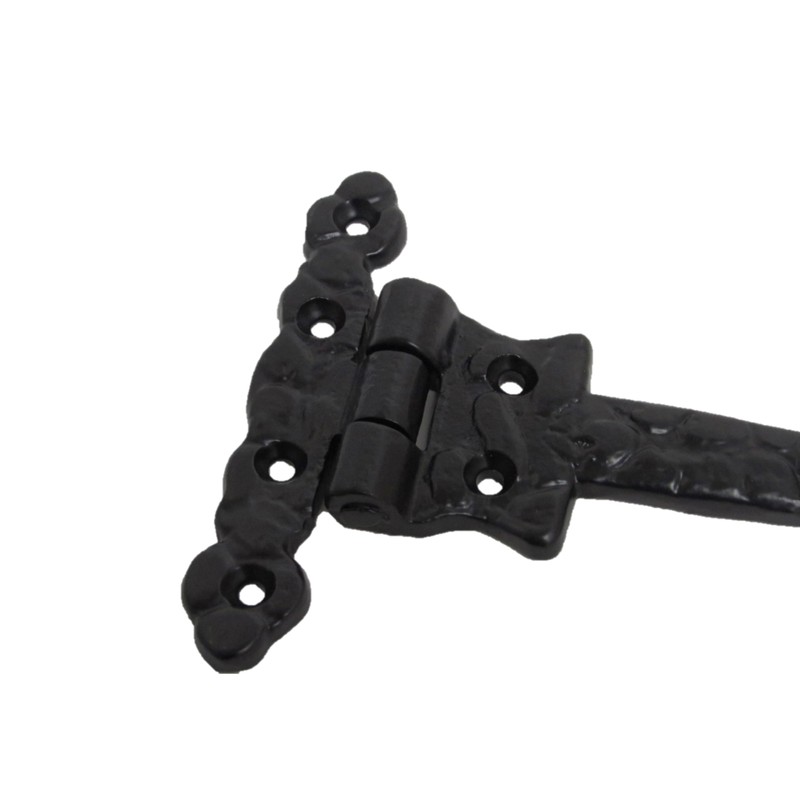Black Cast Iron Spear Hinges Leaf Design Pair Of New