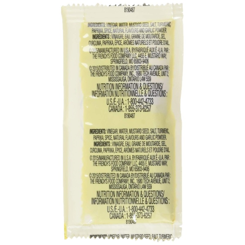 French's Mustard Packets, Gluten-Free, No High Fructose Corn Syrup On-the-go,