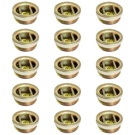 15Pieces 3/4inch Steel Bung Plug with Gaskets Drum Closure Bung Plug Cap with Plated Coated for 55 Gallon Barrel Drum