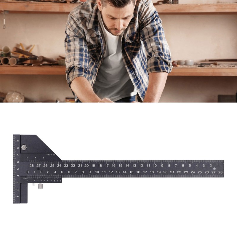 0 to 280mm T Shaped Ruler Aluminum Alloy Accurate Scale