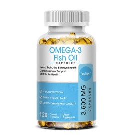 Premium Omega 3 Fish Oil Capsules – EPA DHA Nutritional Supplement for Daily Wellness & Balanced Nutrition – 120 Count