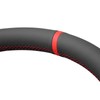 MEWANT Hand Stitch Black Artificial Leather Steering Wheel Cover Wrap