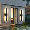 JOKAONOTL Upgraded 23.6in Black Long Modern LED Outdoor Wall Lights