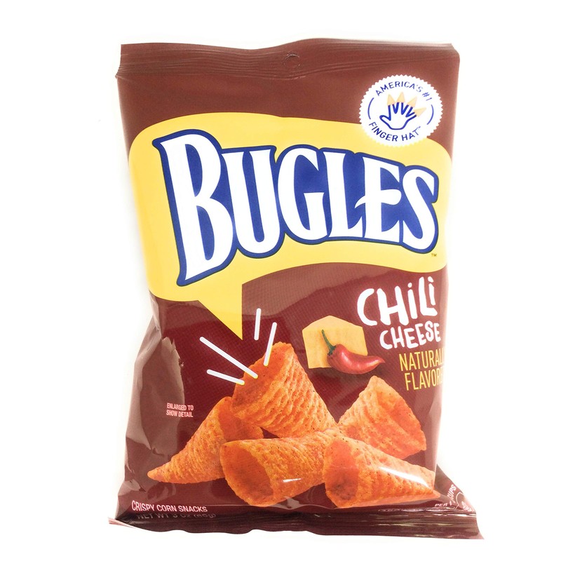 Bugles Chili Cheese Corn Snacks, 3 oz. (Pack of 6)