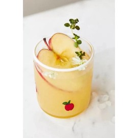 Anthropologie NEW Anthropologie Clear Fall Teacher Apple Icon Lola Jovie Juice Glass 17.25 OZ