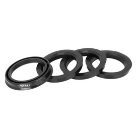 X AUTOHAUX 4pcs Plastic 73.1mm to 56.1mm Car Hub Centric Rings Black