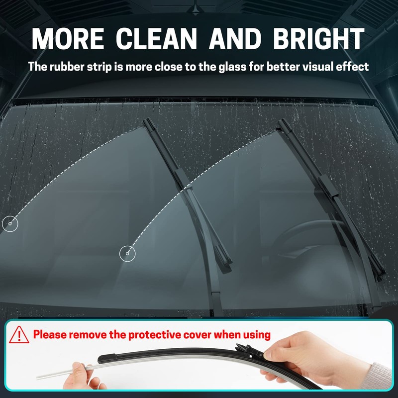 19"+18" Windshield Wiper Blades - Replacement for 2013-2015 Mini Cooper
