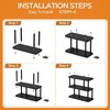 16" Cologne Organizer for Men, 3 Tier Wooden Perfume Stand,Black