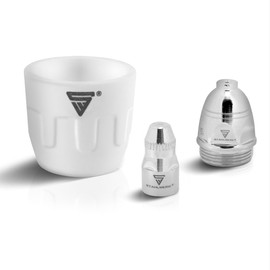 STAHLWERK P-80 Plasma Accessories Wear Parts, Plasma Nozzles + Electrodes + Ceramic Caps for P-80 CUT Plasma Cutter Burner, Set of 50