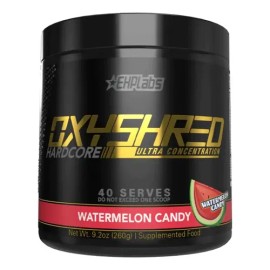 Quemador de Grasa Termogénico EHPlabs OxyShred Sabor Sandía Caramelo 40 Serv                                                                          