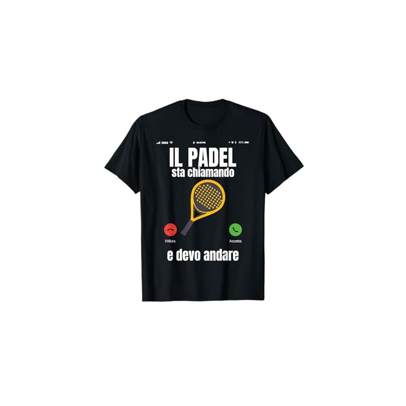 Padel Divertente Giocatore Paddle Racchetta Chiama Maglietta