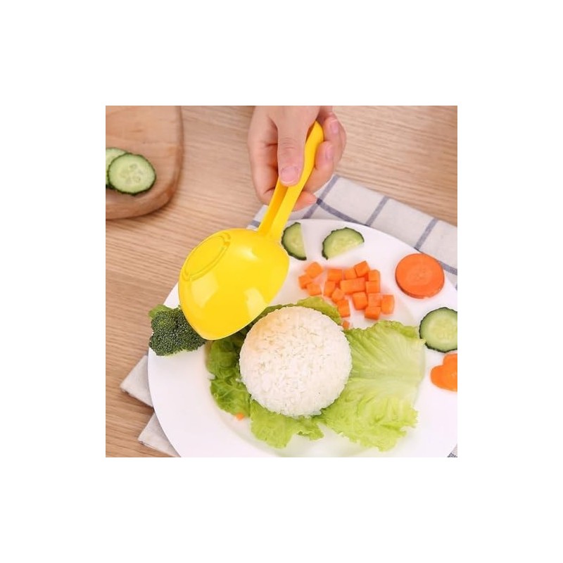 Rice Paddle Scoop Mold for Rice Ball Making, Non-Stick Sushi