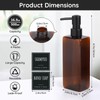 Segbeauty Bathroom & Kitchen Soap Dispenser, 4 Pack Reusable 16.9oz