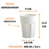 ENGELLAND - 20 x Cream White Pastel Plastic Cups 400ml