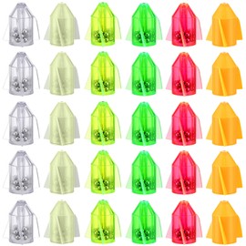 Gemscream 30 Pcs Catfish Rattles for Catfishing, Fishing Rattles with 15 Stainless Steel Beads, Rocket Shaped Inline Fish Attractor Fishing Tackle for Catfish Bass Pompano(0.9 x 0.6 Inch,Multicolor)