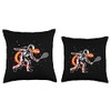 Astronaut In Space With Squash Racket Funny Squash Throw Pillow