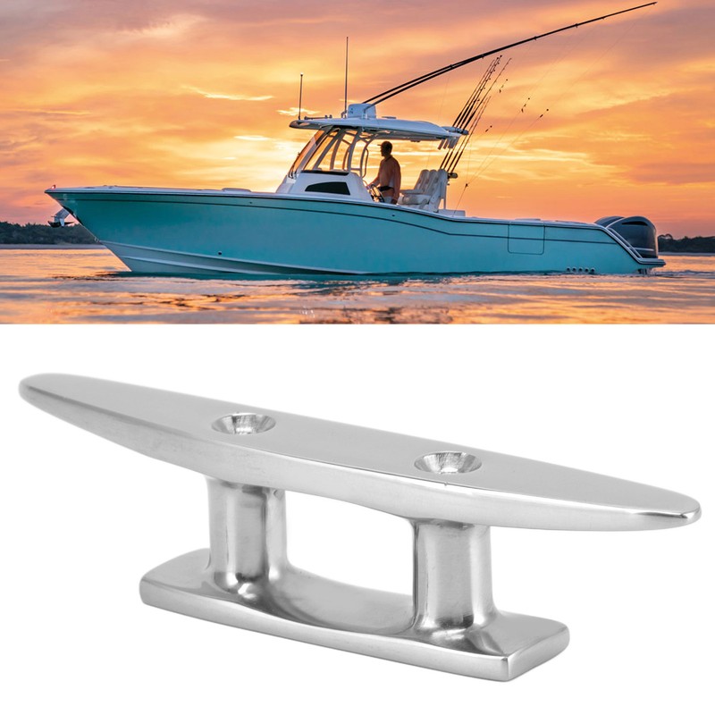 Stainless Steel Low Flat Top Boat Dock Cleat Marine Grade