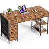 Huuger Computer Desk with 6 Drawers, 47 Inch Office Desk