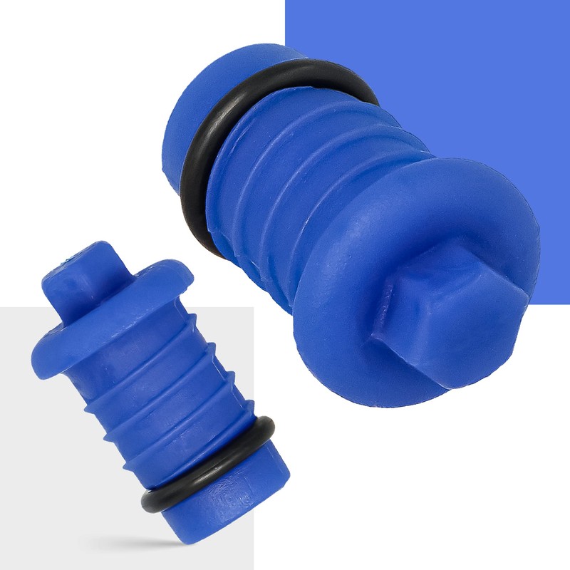 Pressure Test Plug 16mm PEX Blue Thread End Leakage Test