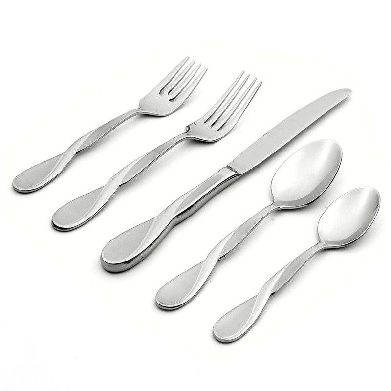 Oneida Satin Aquarius 5 Piece Fine Flatware Set, Service for
