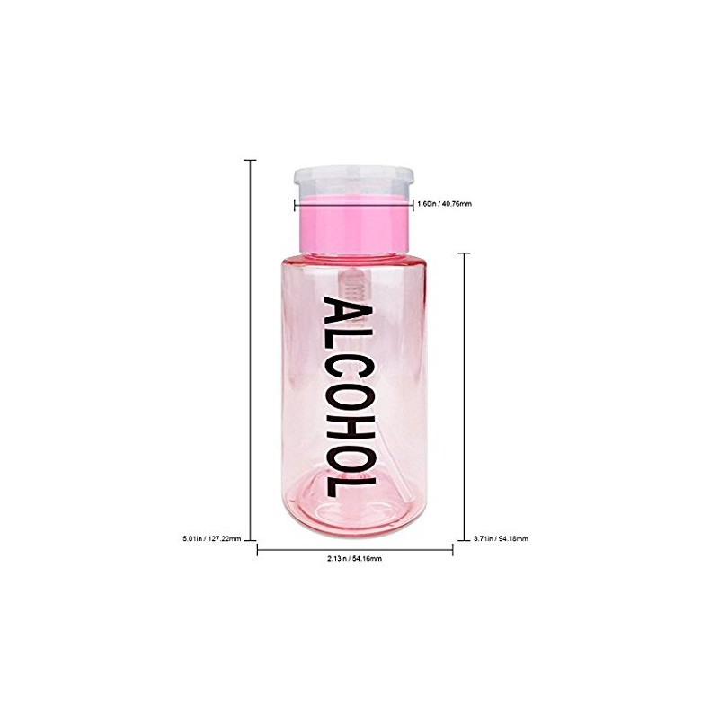PANA 7 Oz Professional Alcohol-Labeled Push Down Liquid Pumping Empty