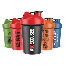 RadiantShake Motivational Protein Shaker Bottles | 5 Pack - Dishwasher Safe, Shaker Cups for Protein Shakes & Smoothies