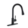 Black Kitchen Sink Faucets with Pull Down Sprayer, Single Handle