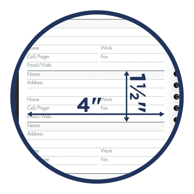 AT-A-GLANCE Telephone Address Book, Large Print, 500 Entries, 4-3/4" x