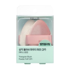 WAKEMAKE Fillimilli Triangle Blush Powder Puff 2pcs (+Case)
