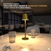 Timjorman LED CordlessTable Lamp,4000mAh Rechargeable Battery Desk lamp,3 Level Brightness
