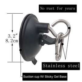 YYST Suction Cup Hook Cleat for Pet Dog & cat Bathtub, Shower & Bathing, Grooming Tether - No Leash