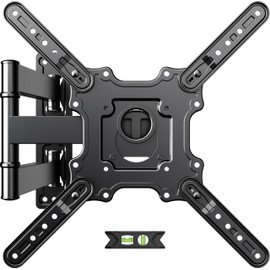 USX MOUNT UL Listed TV Wall Mount for Most 26-60 Inch TVs, Wall Mount TV Brackets with Swivel, Tilt, Rotating, Center Corner Design on Single Stud, Up to 77 lbs Max VESA 400x400mm