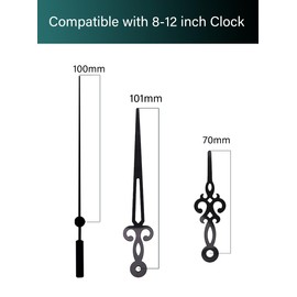 WinTaim Quiet watch mechanism and fashionable clock hands for a quiet ambience. Let your creativity run wild (total length of bar 20 mm, hand B)