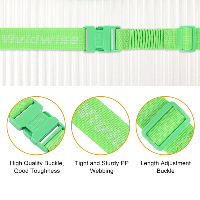 Vividwise Luggage Straps, Luggage Straps for Suitcases TSA Approved with