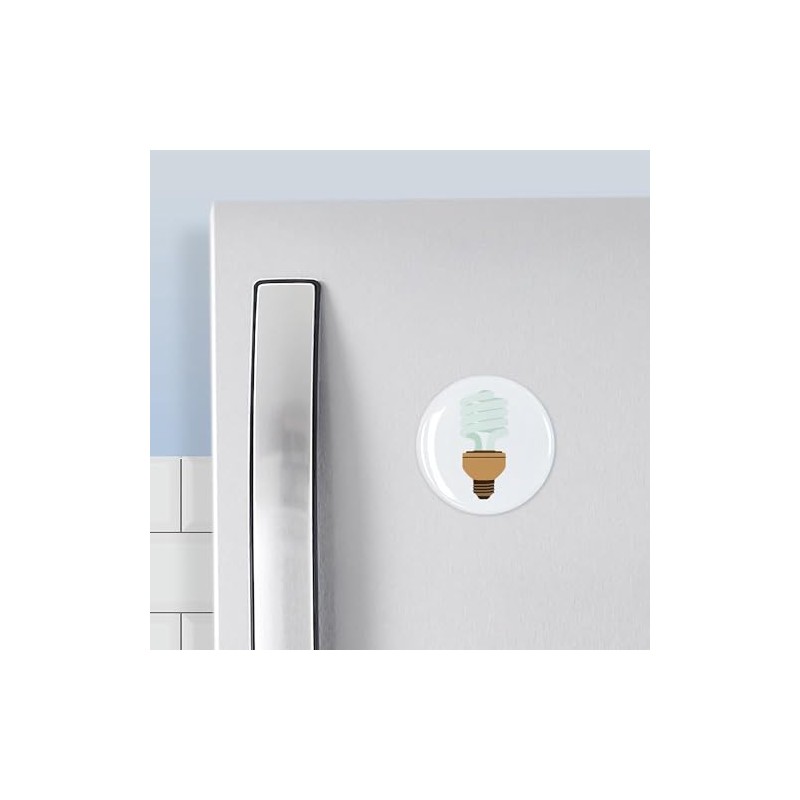 CafePress Energy Efficient Light Bulb Magnets 2.25" Round Magnet, Refrigerator
