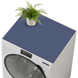 Washing Machine Cover, 60 x 60 cm, Washing Machine Cover, Can Be Cut, Non-Slip, for Washing Ashes, Fridge, Kitchen (Dark Blue)
