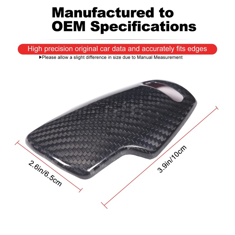 Daeiclru Real Carbon Fiber Gear Shift Knob Head Cover Compatible