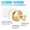 Gestarich 2 Pack Suction Hooks, No Drill Stainless Steel Towel