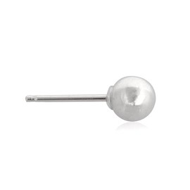 925 Sterling Silver 6mm Ball Stud Earrings Sold in 6 Piece Packs (3 Pairs) Shiny Ball 0.7mm Post Earrings Findings for Jewelry Making Earrings
